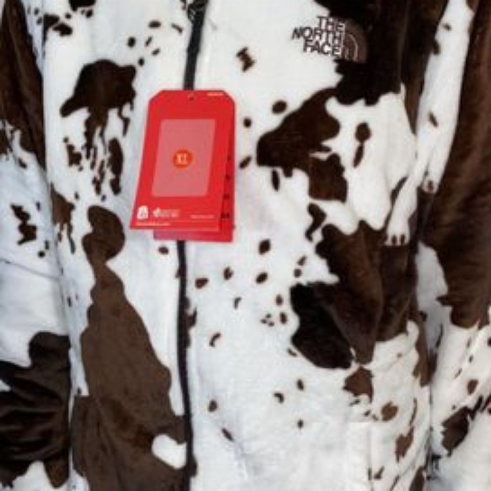 HTF 🐄NWT!🐄 THE NORTH FACE COW PRINT SUMMIT SERIES FLEECE JACKET TAG SIZE XL